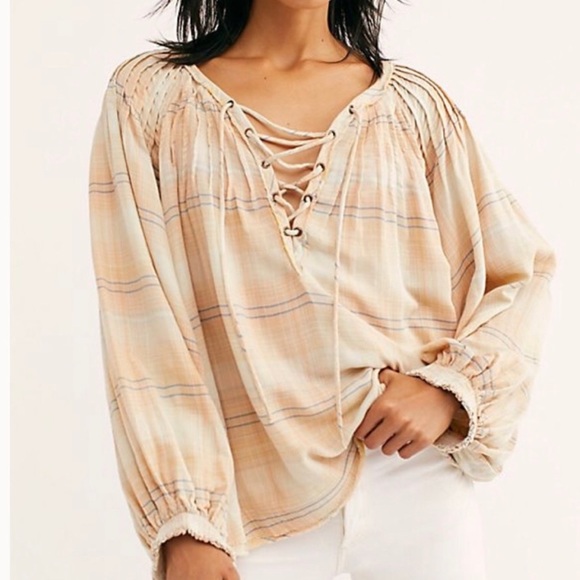 FREE PEOPLE CLOUD BREAKER BOHO TOP - Picture 2 of 9
